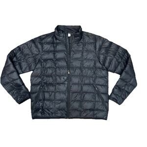 REI Co-op Jacket Mens XL Black Puffer Goose Down Full Zip Lightweight Outdoors